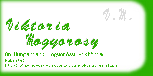 viktoria mogyorosy business card